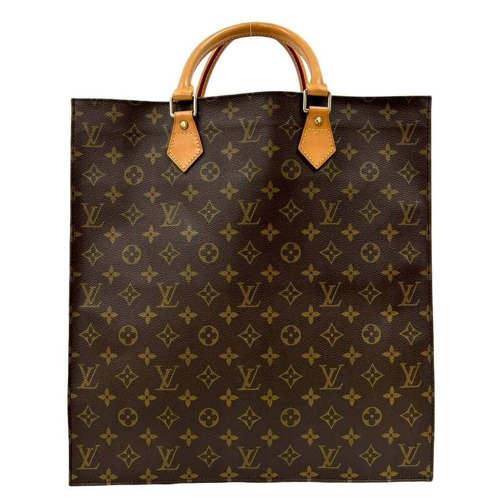 LOUIS VUITTON Authentic Brown Monogram Leather Tote Bag - Picture 1 of 10